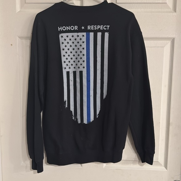 Men’s large blue line sweatshirt - Picture 3 of 3